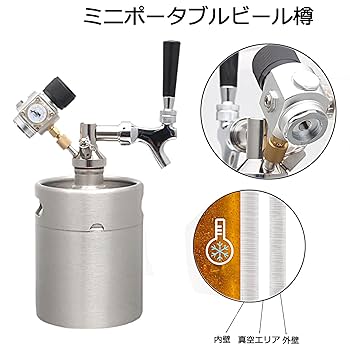 HENDRIX ステンレスビールタンク　1.8L樽 HENDRIX ステンレスビールタンク 1.8L樽 HENDRIX ステンレス